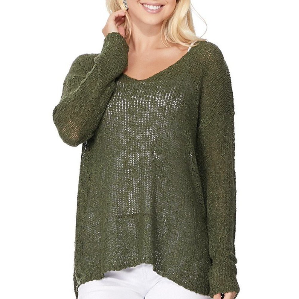 HELMUT LANG 100% Silk Knitted Pullover Top